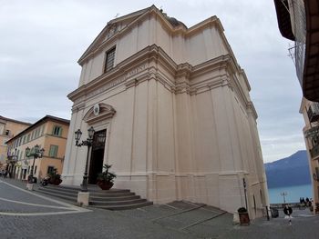 Low angle view of historical building against sky