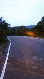 Road passing through country road