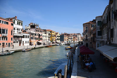 Canal amidst buildings in city