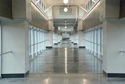 Empty corridor of building