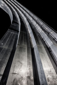 Low angle view of illuminated bridge