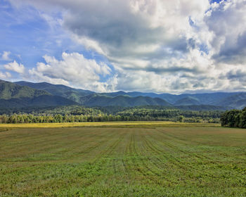 Scenic view of landscape against sky