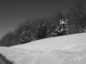 Scenic view of snow covered landscape