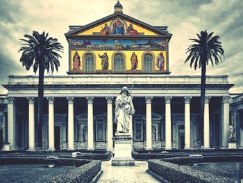 Low angle view of historical building against sky