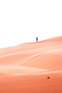 Scenic view of desert against clear sky