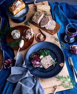 Homemade meatloaf with spice and harb