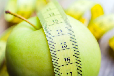 Close-up of lemon on table