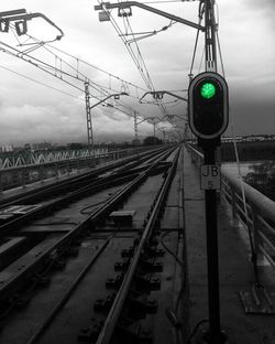 Railroad tracks against sky