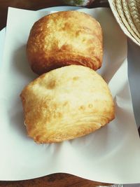 Close-up of bread in plate