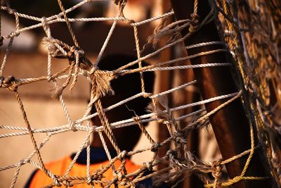 Close-up of barbed wire