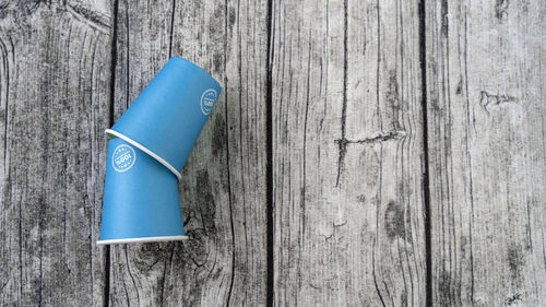 Directly above shot of text on paper on table