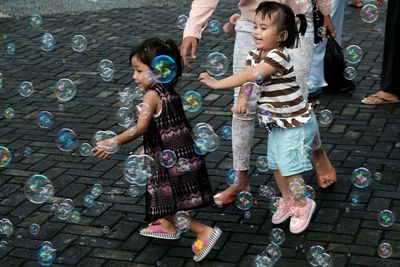 Children playing outdoors