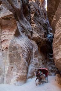 Rock formation in cave