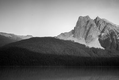 Scenic view of mountains against clear sky