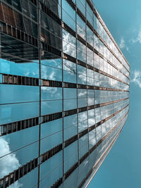 Low angle view of modern building against sky