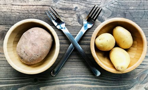 Close-up of eggs on table