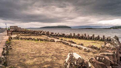 Panoramic view of land against sky