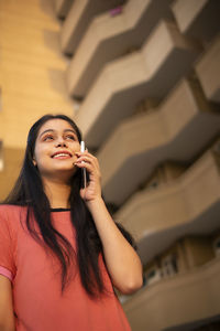 Young woman looking away