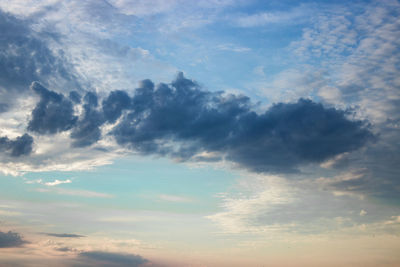 Low angle view of clouds in sky