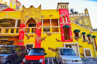 Low angle view of yellow building