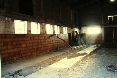 Interior of abandoned building