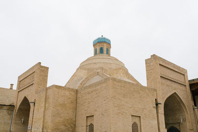 Bukhara, uzbekistan. december 2022. toki zargaron on a cloudy day