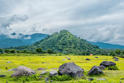 Scenic view of landscape against sky