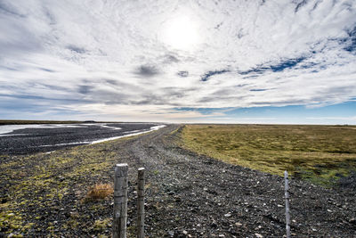 Scenic view of road against sky