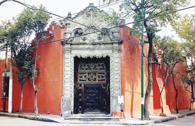 Exterior of old building against sky