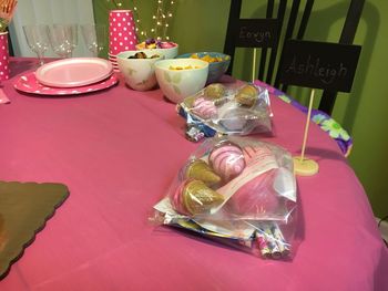 Close-up of food on table