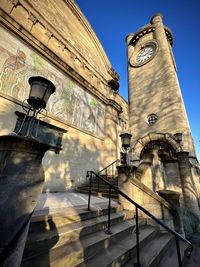 Low angle view of historic building