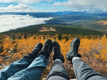 Low section of man on mountain