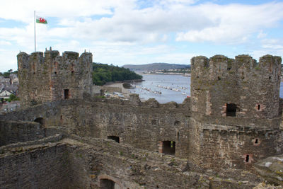 View of fort against cloudy sky