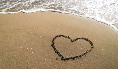 Heart shape on beach