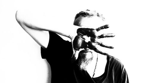 Close-up of object over white background