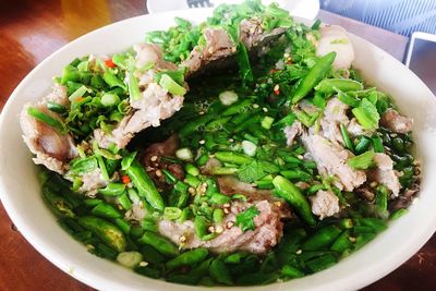 Close-up of salad in plate