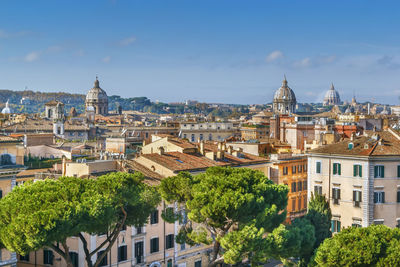 Aerial view of rome from monument to victor emmanuel ii, rome, italy
