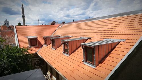 Residential buildings against sky