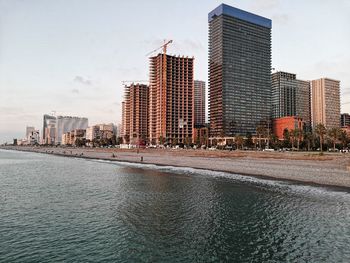 Buildings against sky in city