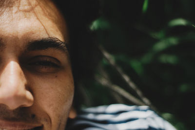 Cropped portrait of young man