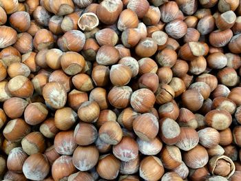 Full frame shot of onions for sale at market