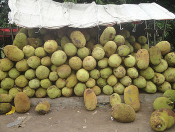 Close-up of fruits for sale at market stall