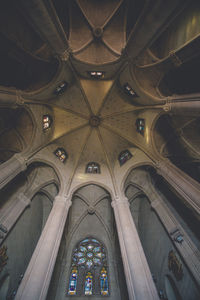 Low angle view of ceiling of building