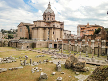Roman forum, the ruins in rome, italy.