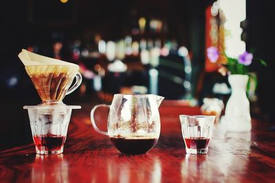 Close-up of drink on table