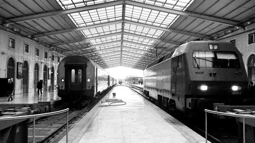 Trains at railway station