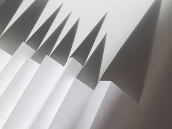 Low angle view of folded paper