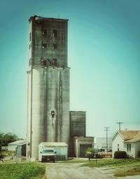 Abandoned built structure against clear sky