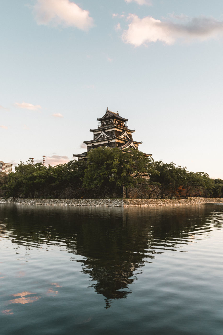 VIEW OF PAGODA AT SUNSET