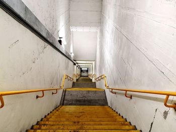 Low angle view of empty staircase